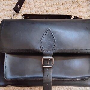 Black leather purse